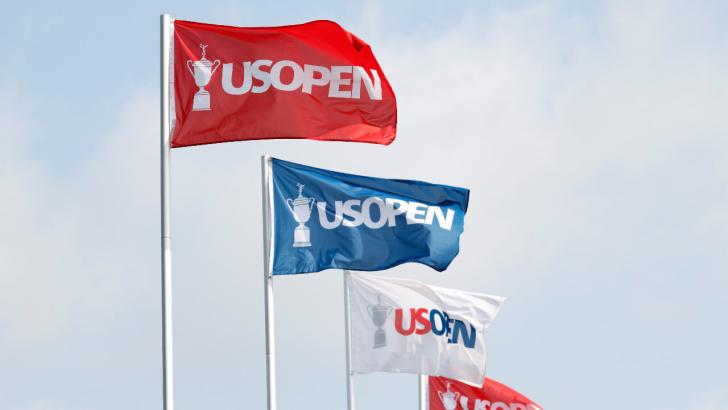 Flags fly at the US Open